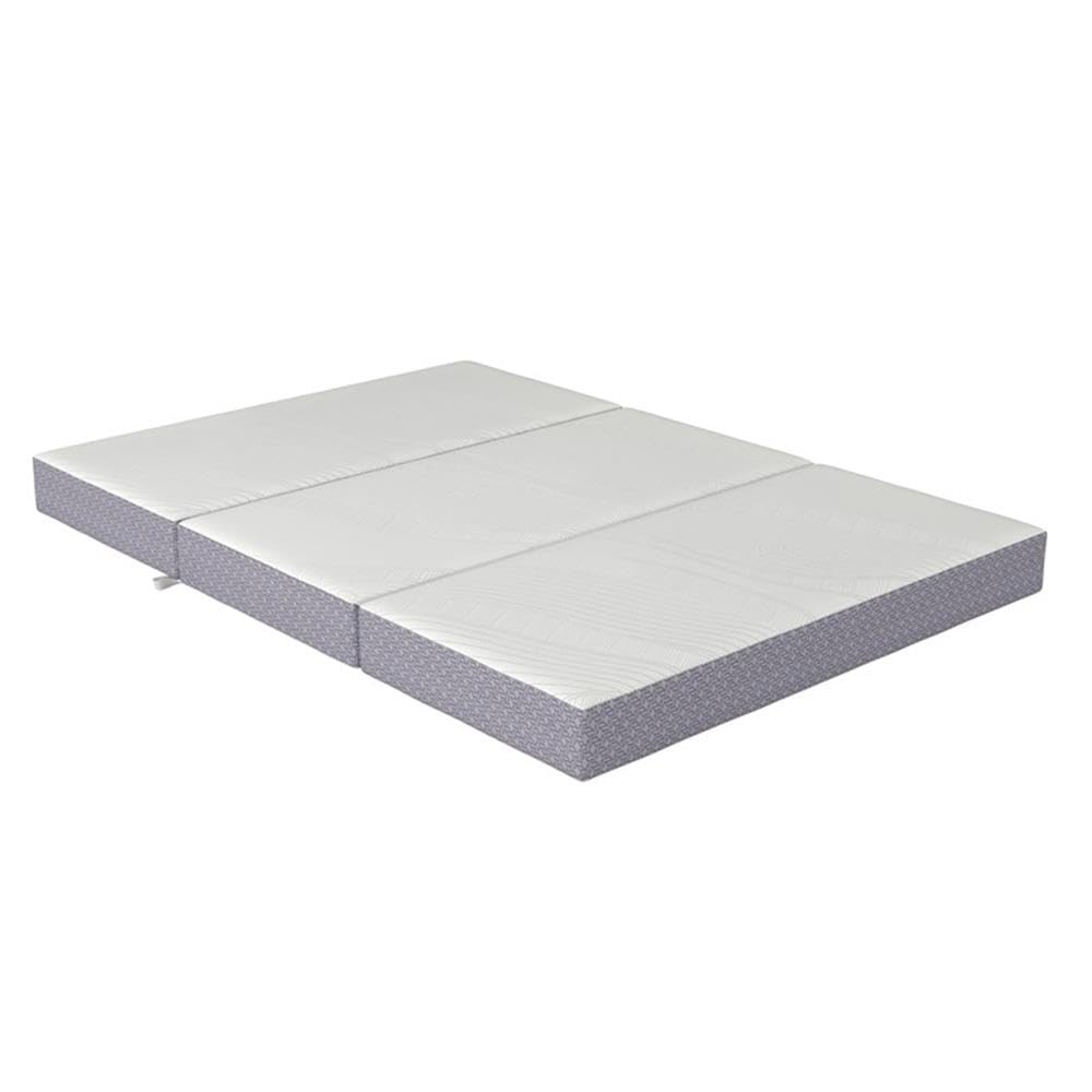 Full 6" Folding Memory Foam Mattress, Gray Knit Cover, Tri-Fold U7792