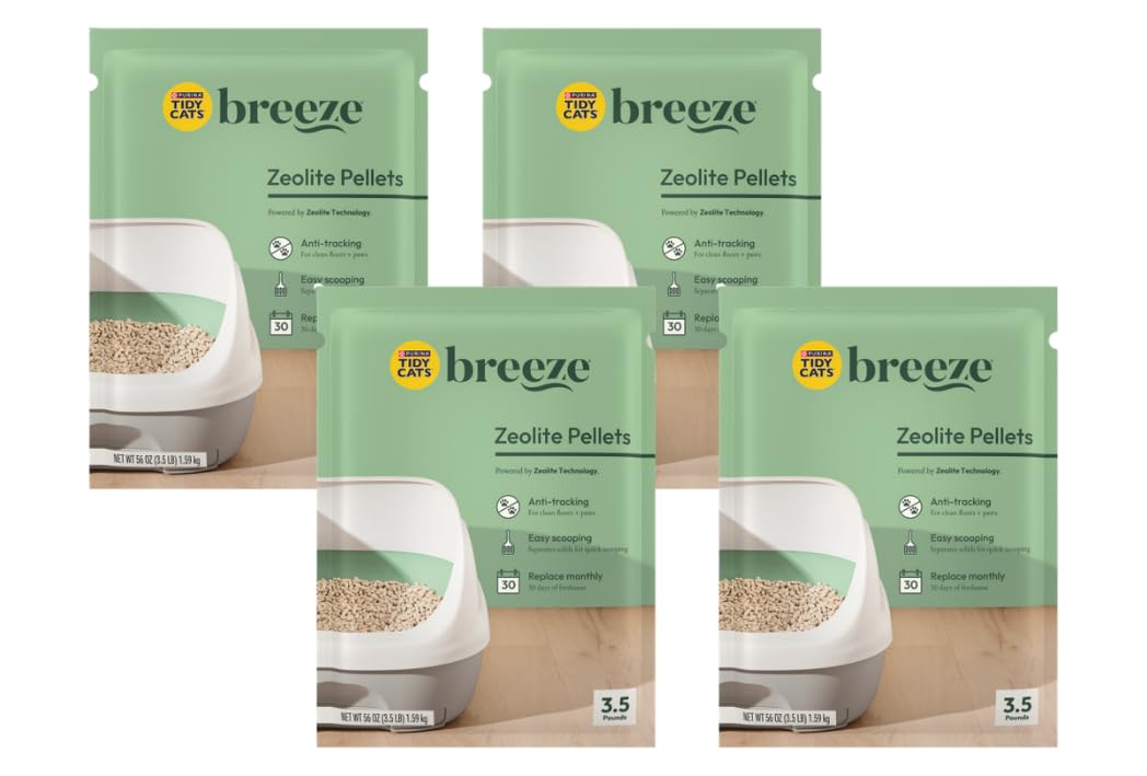 3.5 lbs Pack of 4 Unscented Recycled Paper Cat Litter Pellets R862167