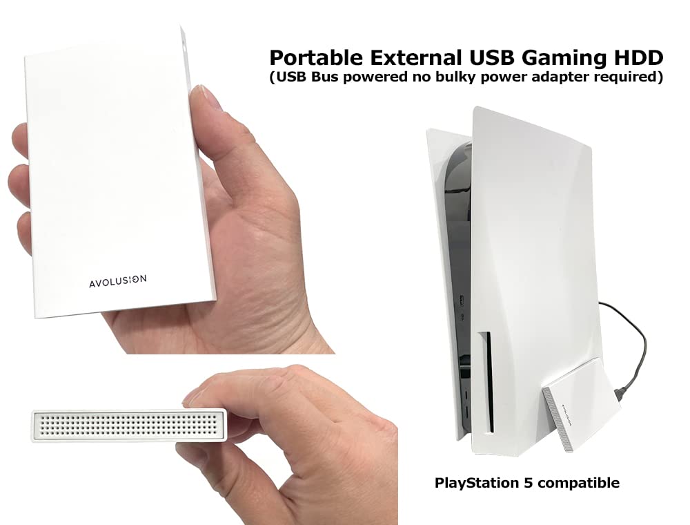 2TB USB 3.0 Portable External Gaming Hard Drive White H8018