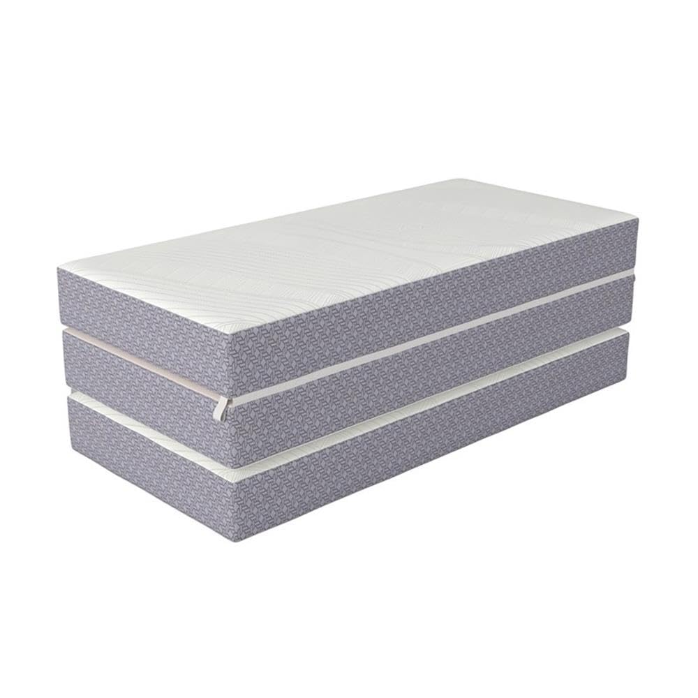 Full 6" Folding Memory Foam Mattress, Gray Knit Cover, Tri-Fold U7792