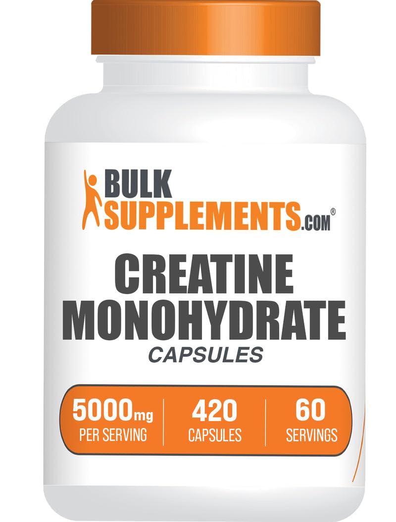 Micronized Creatine Monohydrate Capsules Gluten Free 5000mg 420 Count R5306