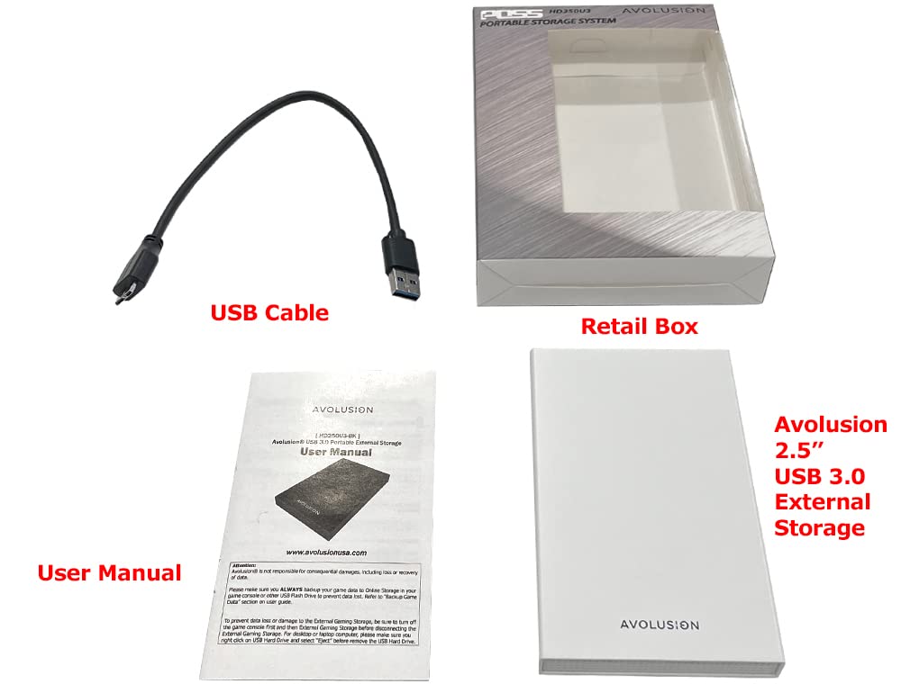 2TB USB 3.0 Portable External Gaming Hard Drive White H8018