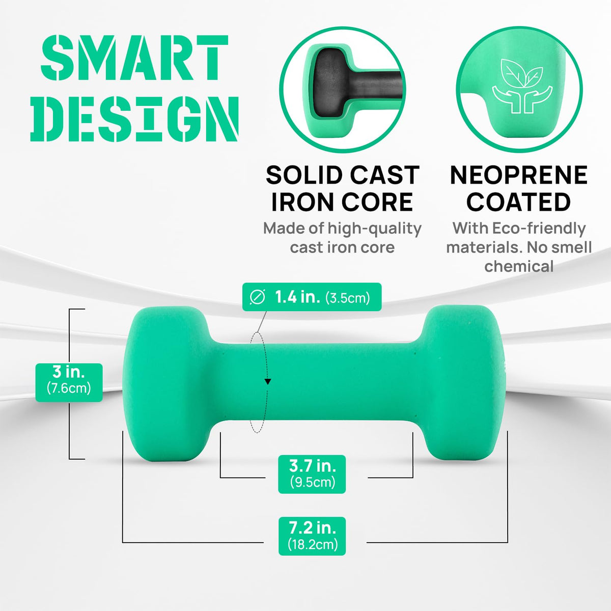 Neoprene Coated Dumbbell Hand Weight Sets of 2 S724