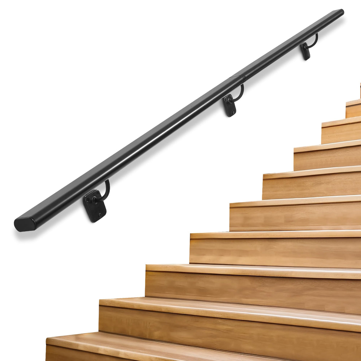 Black Metal Stair Handrail 5ft A18821