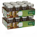 16oz Wide Mouth Clear Glass Mason Jars with Lids & Bands M6331