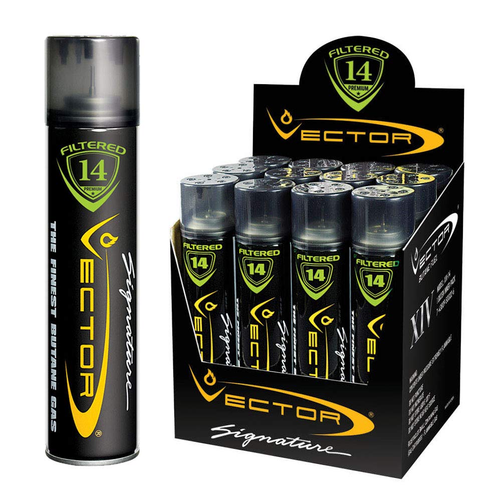 14x Filtered Premium Refined Butane Gas Refill 320mL 12 Cans Y72541