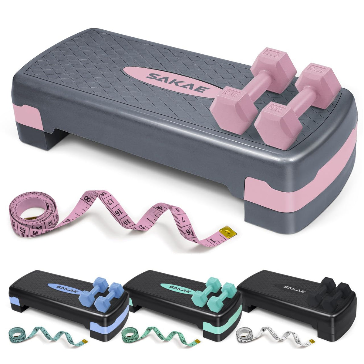 Adjustable Stepper Set with Dumbbells M27808