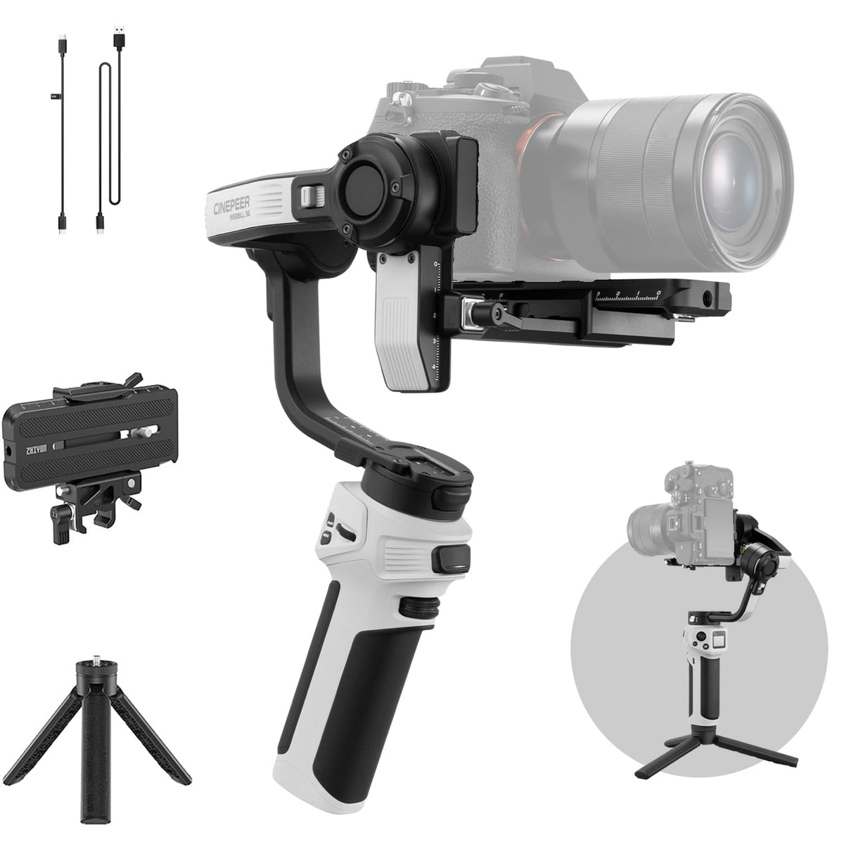 Lightweight 3-Axis Camera Gimbal Stabilizer N820882