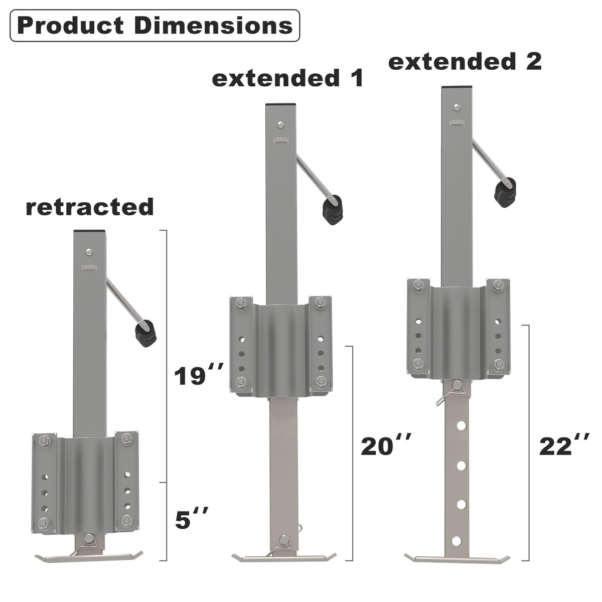 Heavy Duty Trailer Jack with Drop Leg O4411