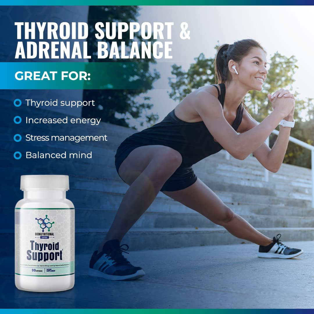 Thyroid Support - Ltyrosine, Iodine, Vitamin B12 Complex, Zinc, Selenium, Ashwagandha, Copper O67246