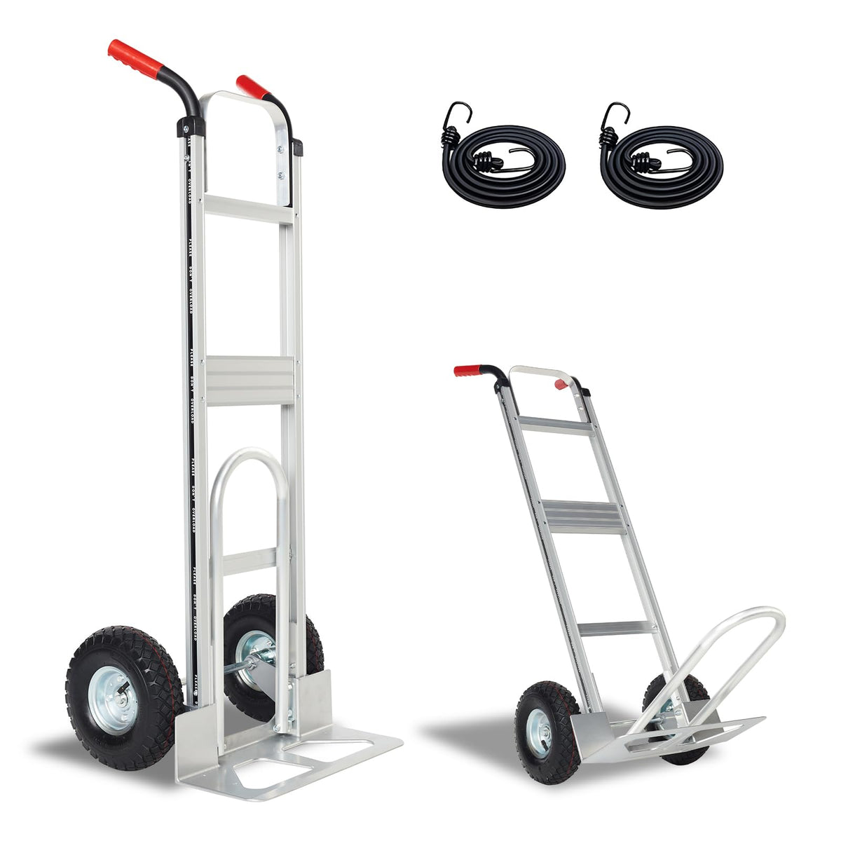 Aluminum Hand Truck Dolly Cart with 10" Pneumatic Tire, 600 LBS Capacity W217095