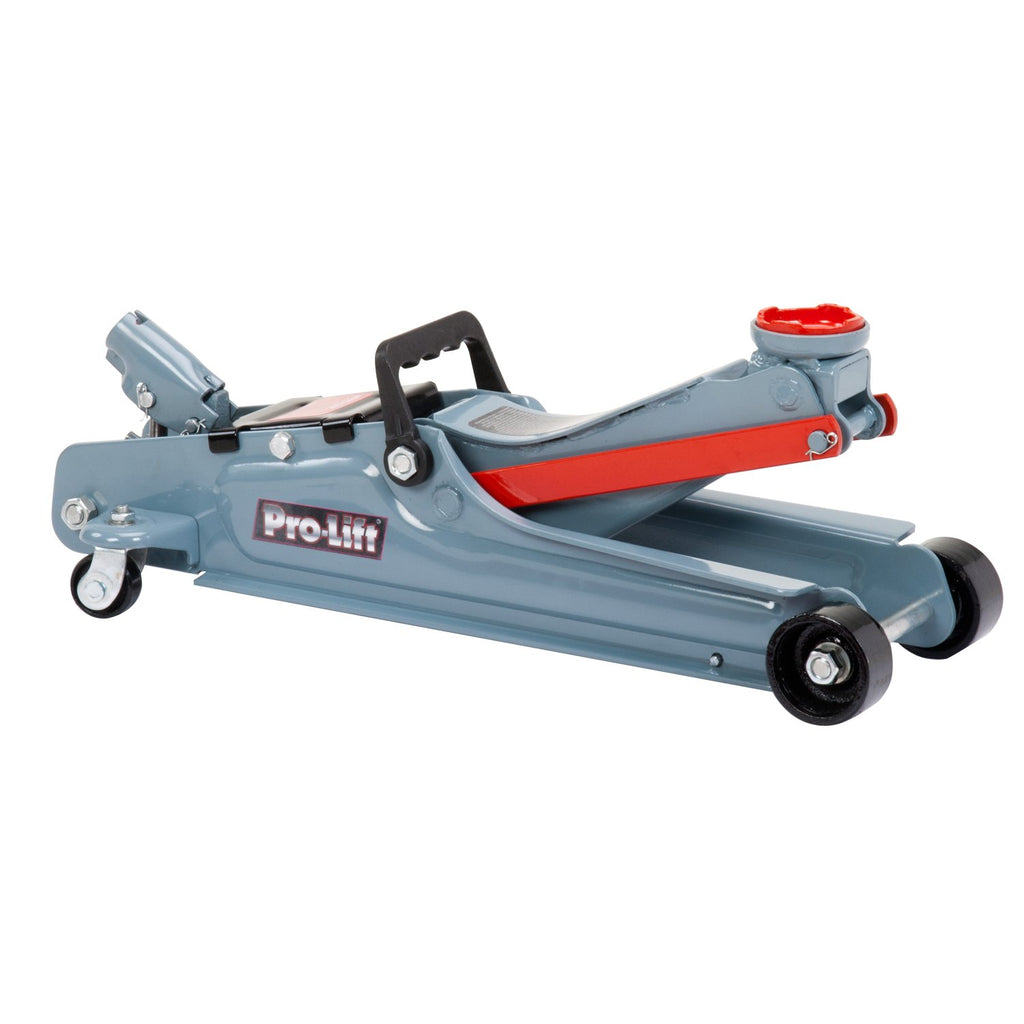 2 Ton Low Profile Floor Jack + 3 Ton Jack Stands, Black and Red M373