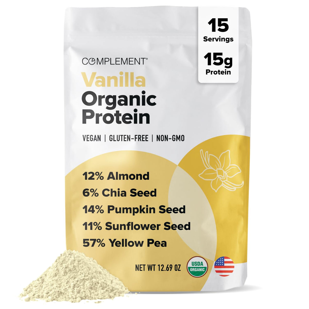 Vegan Vanilla Plant-Based Protein Powder 15 Servings L525119