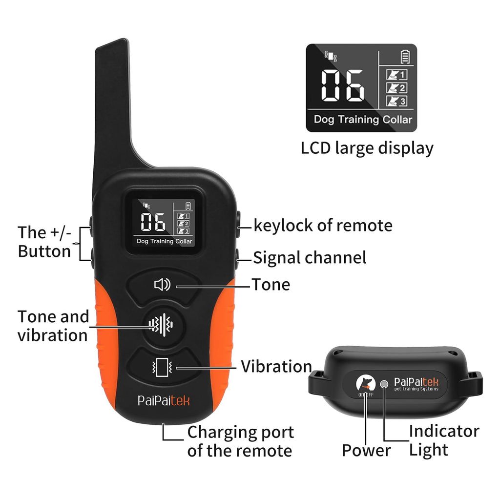 Vibration Collar with Controller for 2 Dogs, 3300ft Waterproof Q16311