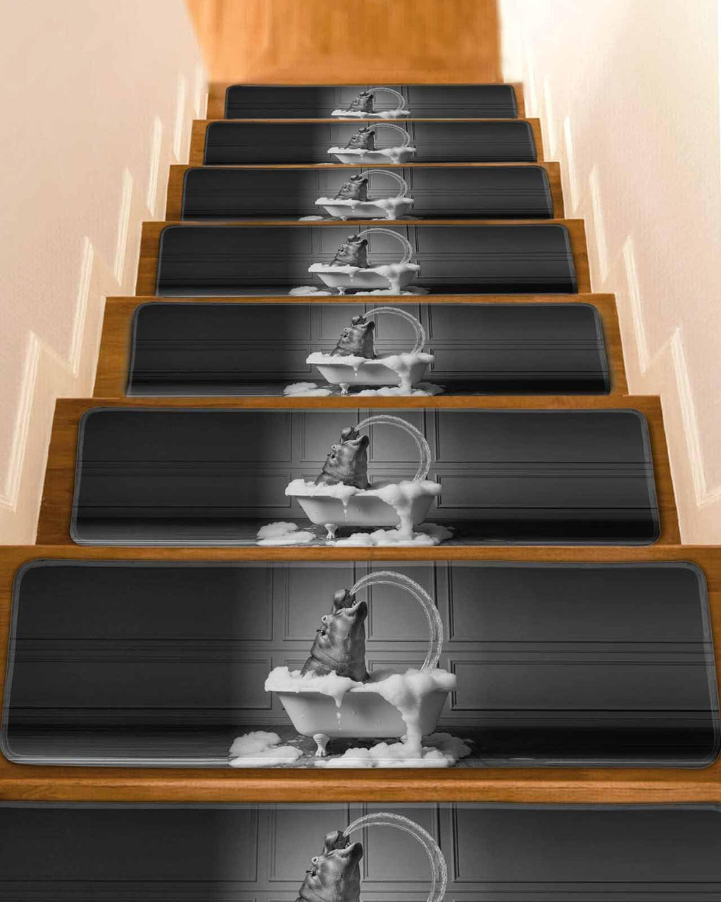 Grey Non Slip Stair Treads 8"x30" 7PCS X5748