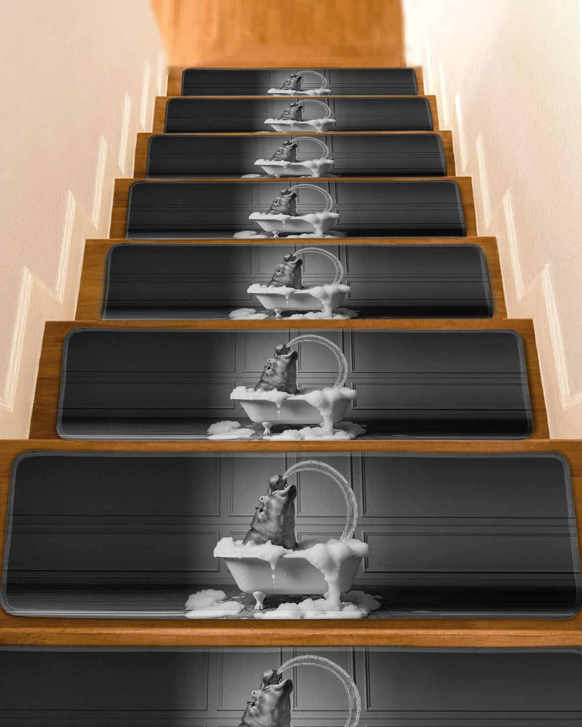Grey Non Slip Stair Treads 8"x30" 7PCS X5748
