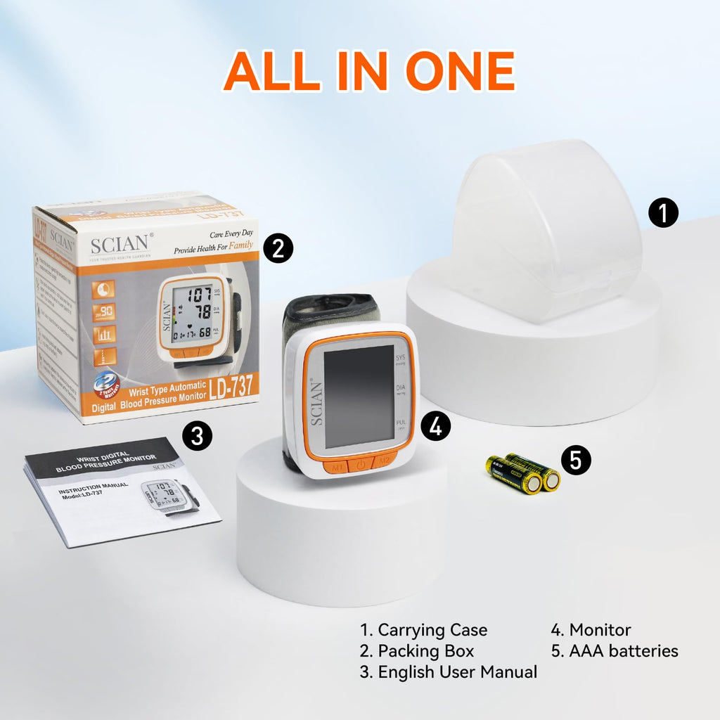 Automatic Wrist Blood Pressure Monitor with Voice Broadcast P980309