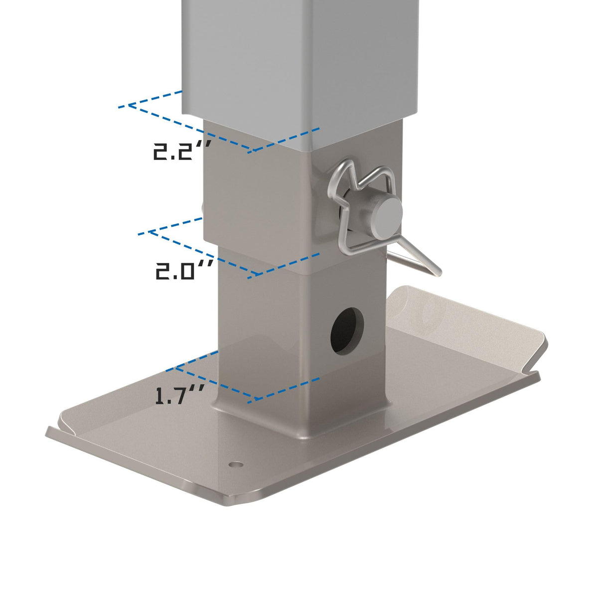 Heavy Duty Trailer Jack with Drop Leg O4411