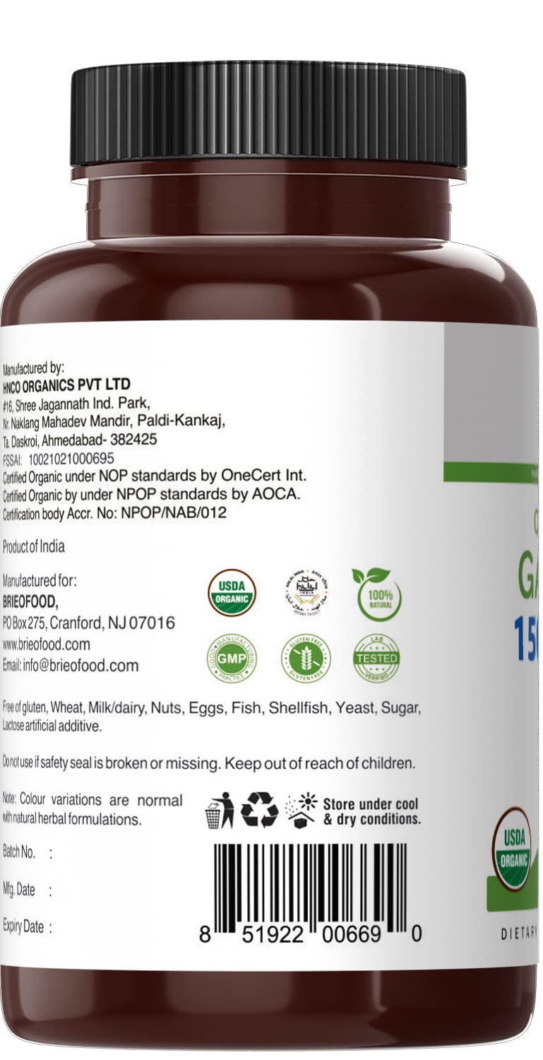 Organic Garlic 1500mg 90 Vegetarian Tablets V31986