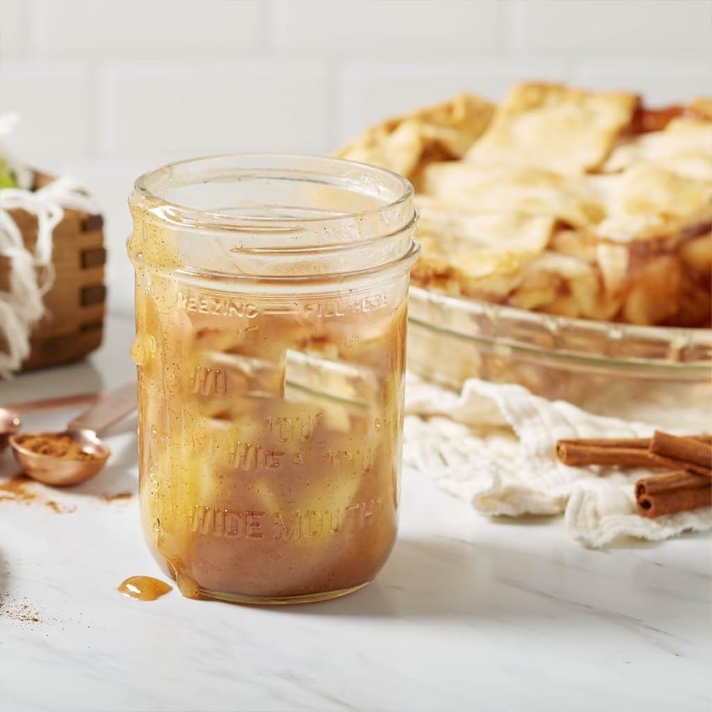 16oz Wide Mouth Clear Glass Mason Jars with Lids & Bands M6331