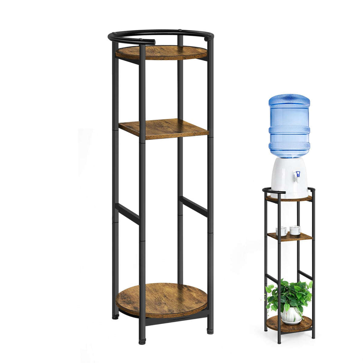 Wood 5 Gallon Water Dispenser Stand with Storage Shelf A15742