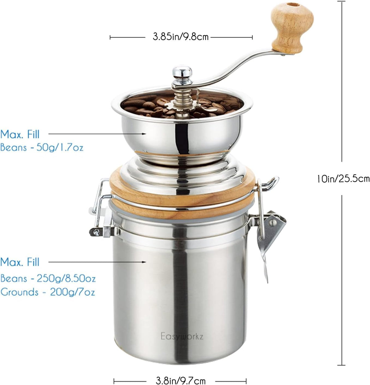 12 oz French Press with Manual Coffee Grinder V14602
