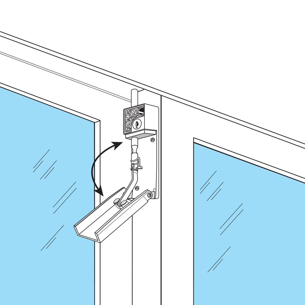 White Sliding Patio Door Keyed Bolt Lock Z81010