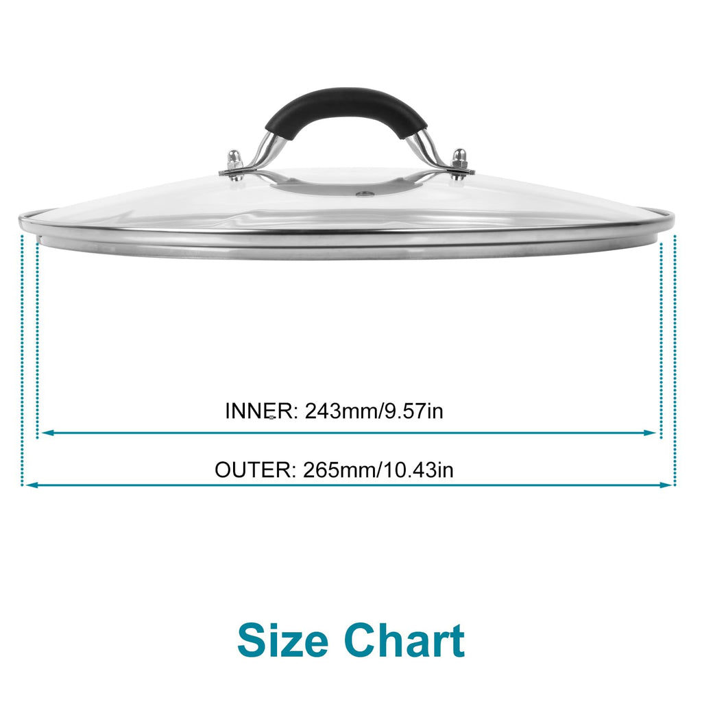 10.25 Inch Tempered Glass Lid with Steam Vent F49778