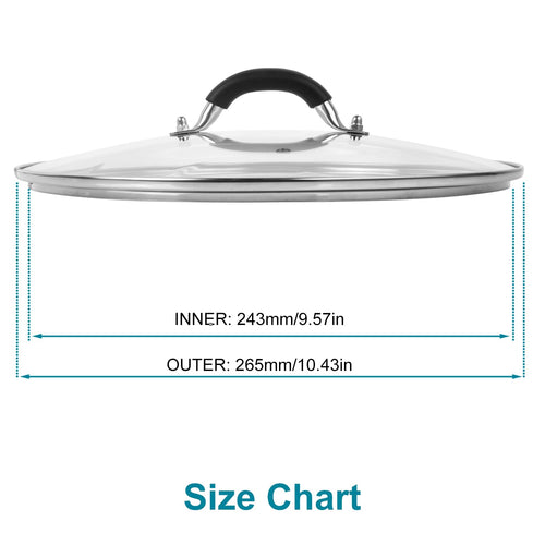 10.25 Inch Tempered Glass Lid with Steam Vent F49778