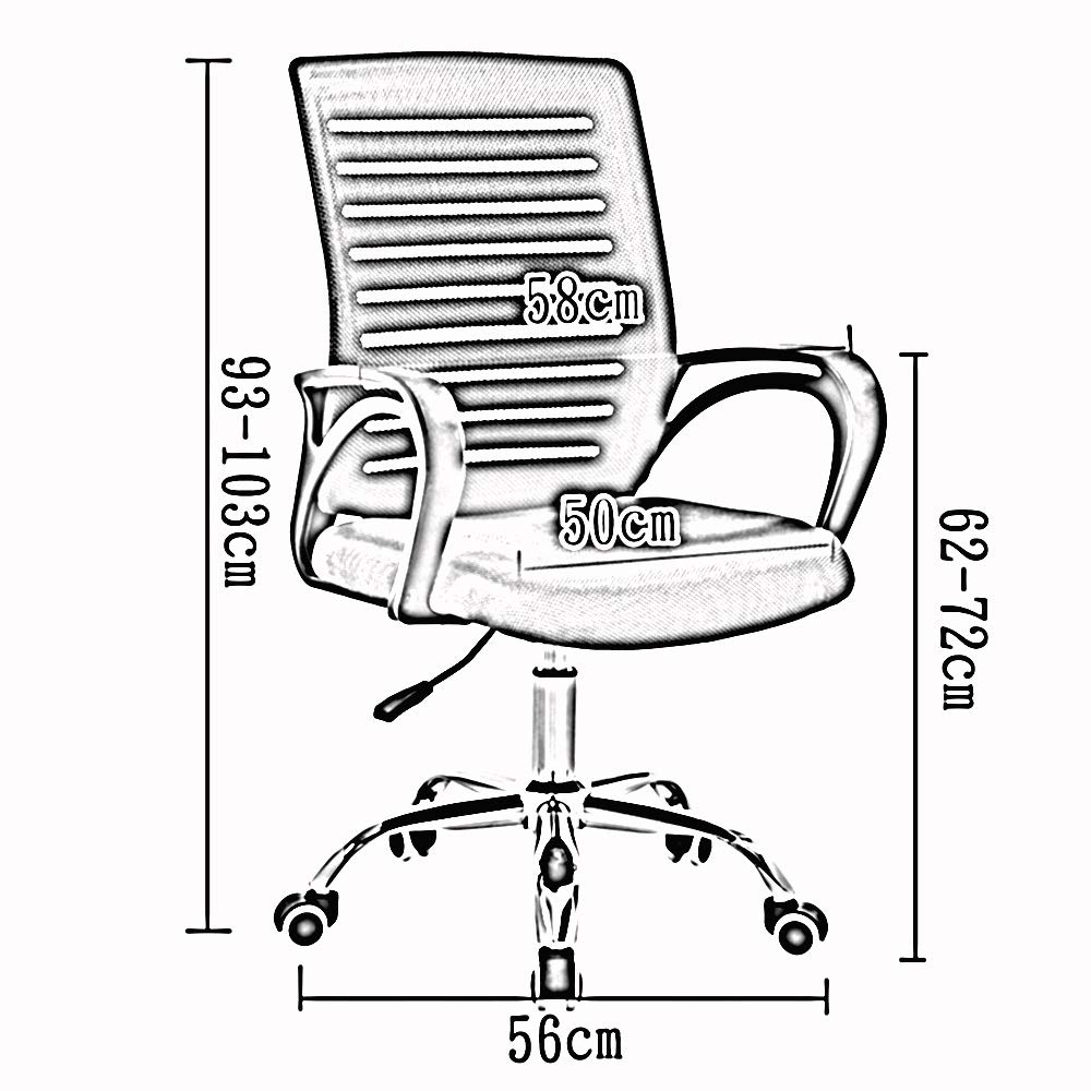 Orange Black Frame Ergonomic Mesh Swivel Chair D8428