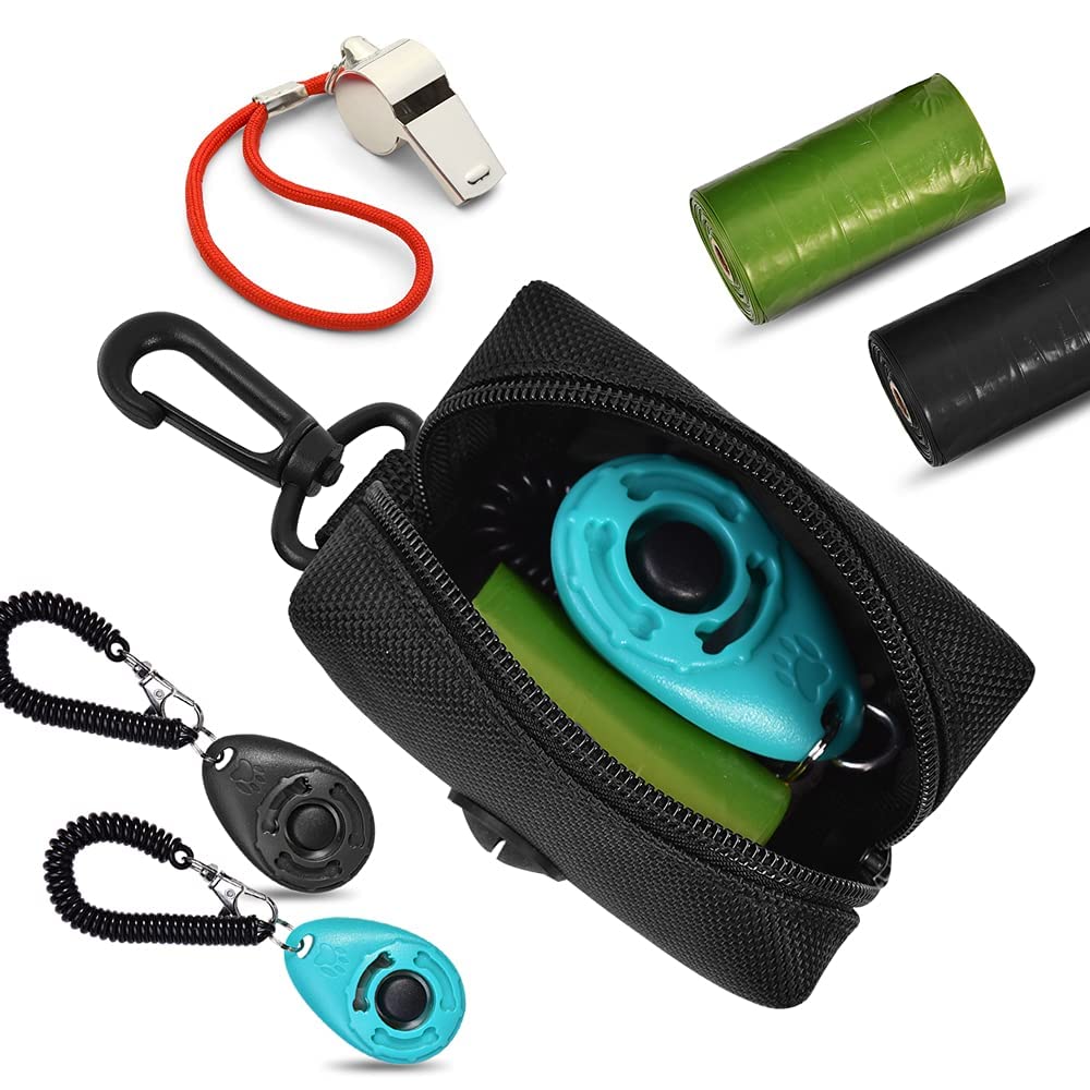 Black Dog Poop Bag Dispenser with Leash Clip T87079