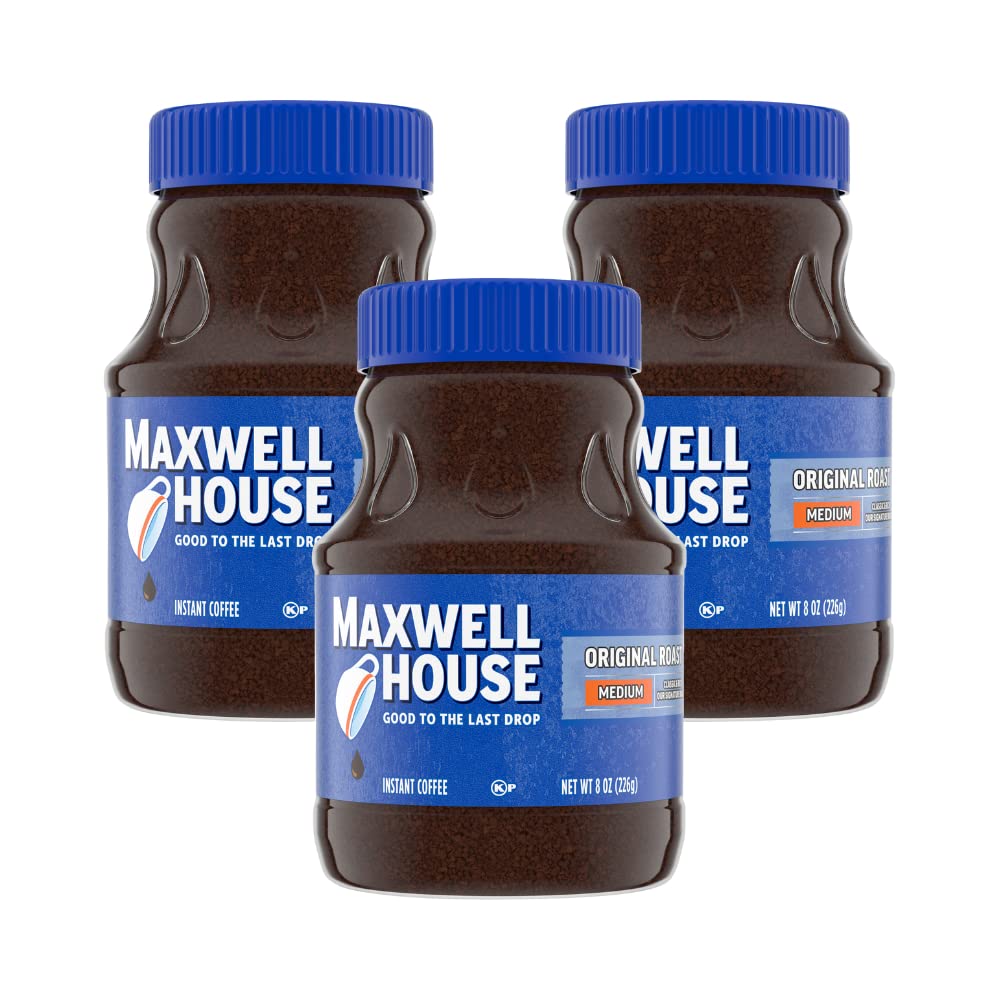 Medium Roast Instant Coffee 8 Ounce Jar Pack of 3 S62205