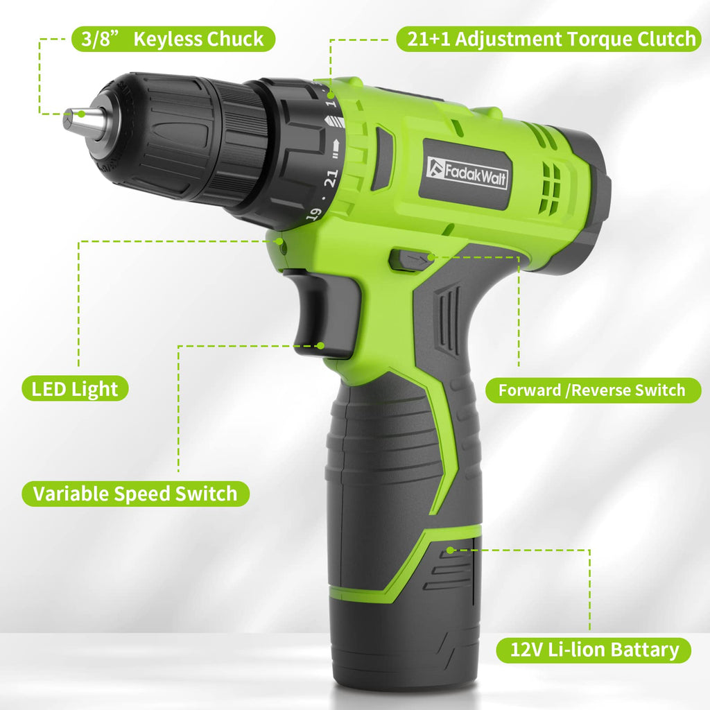 Cordless Drill Set 12V with Battery and Charger T646819