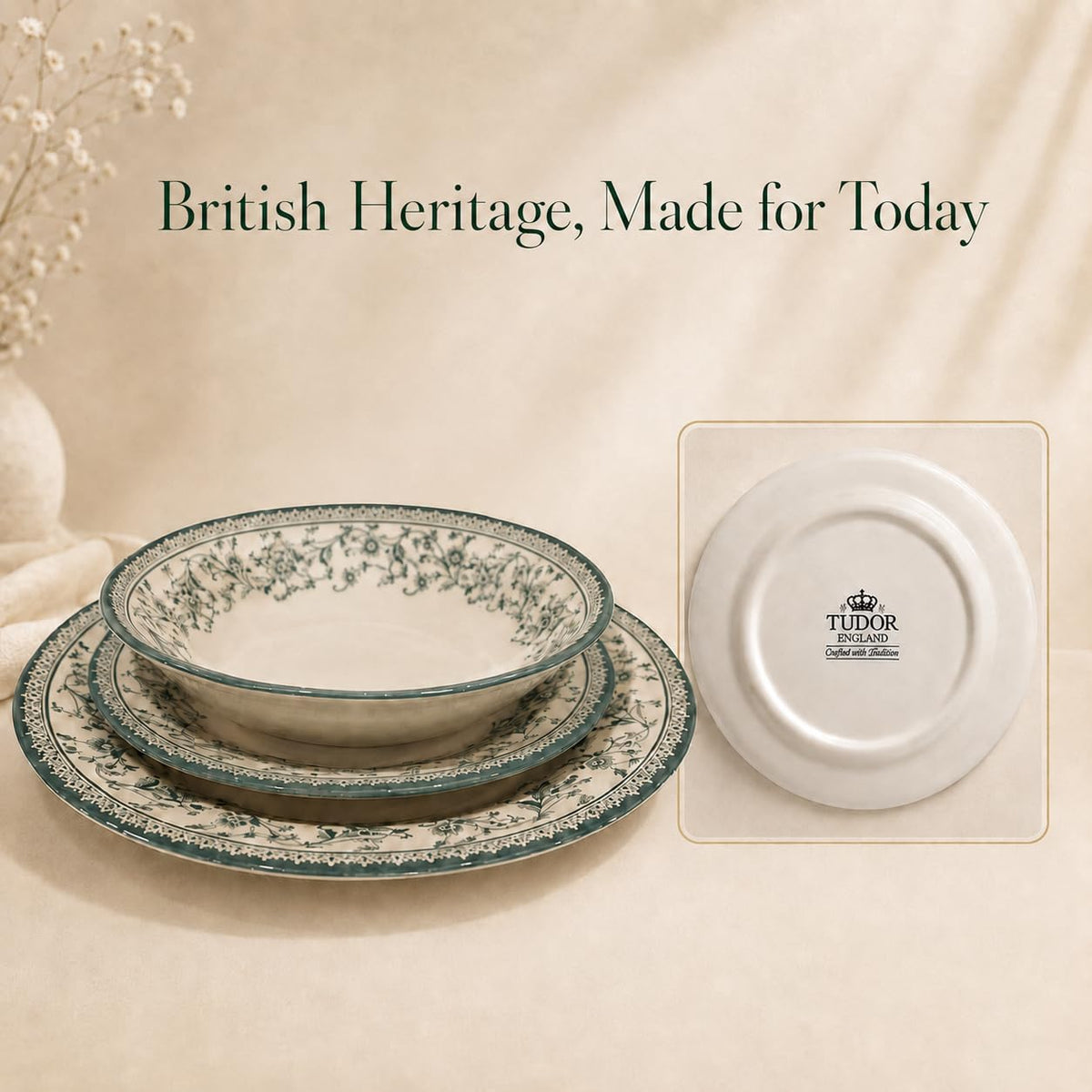 12-Piece Porcelain Dinnerware Set for 4 W891