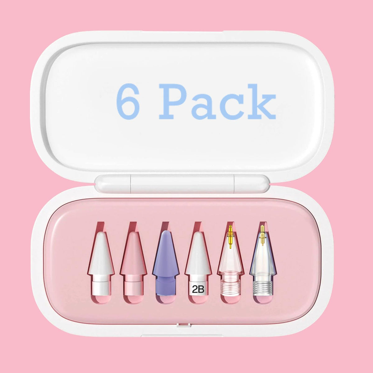 6 Pack Replacement Pencil Tips with Case O992923