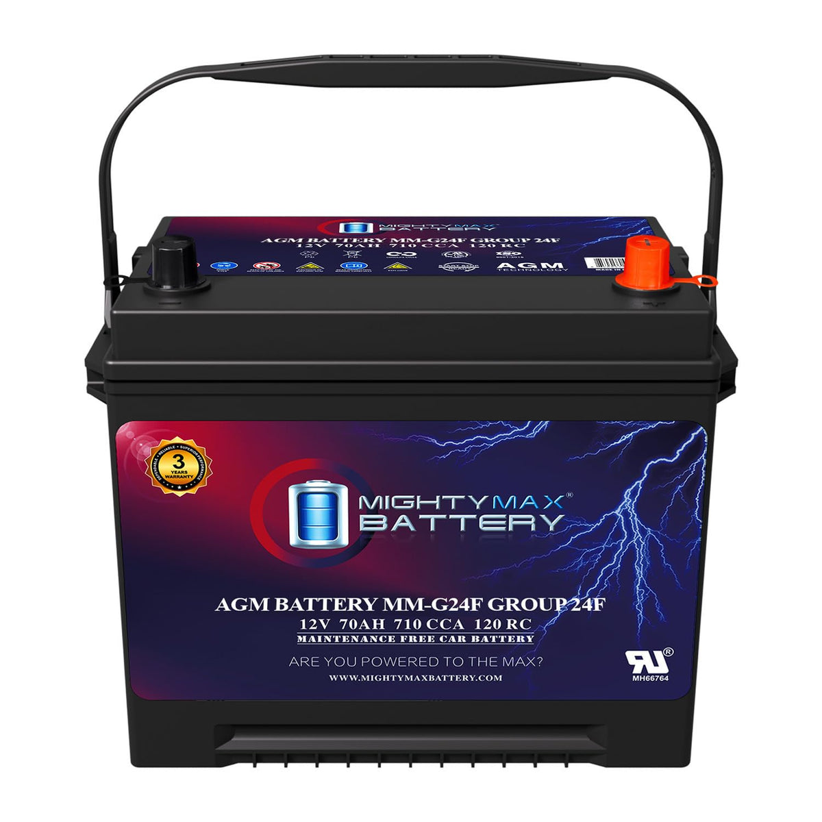 12V 70Ah AGM Replacement Battery V924414