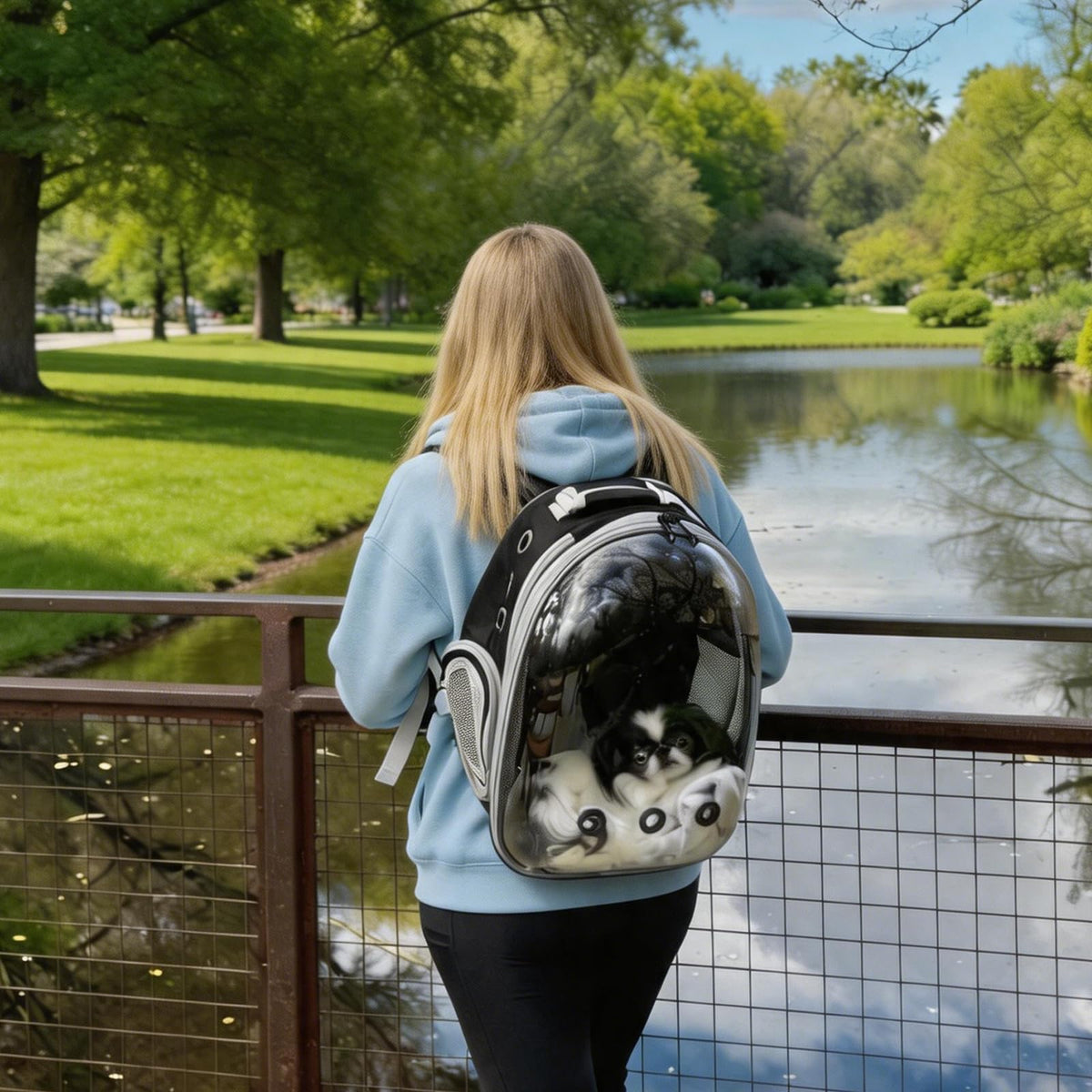 Expandable Pet Backpack Cats Dogs Carrier Bag Y9245