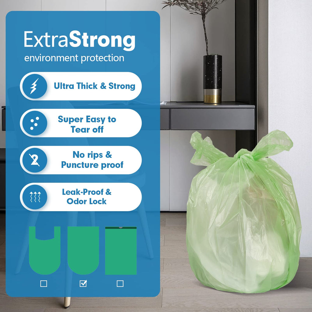 4 Gallon Biodegradable Extra Thick Small Trash Bags D86211
