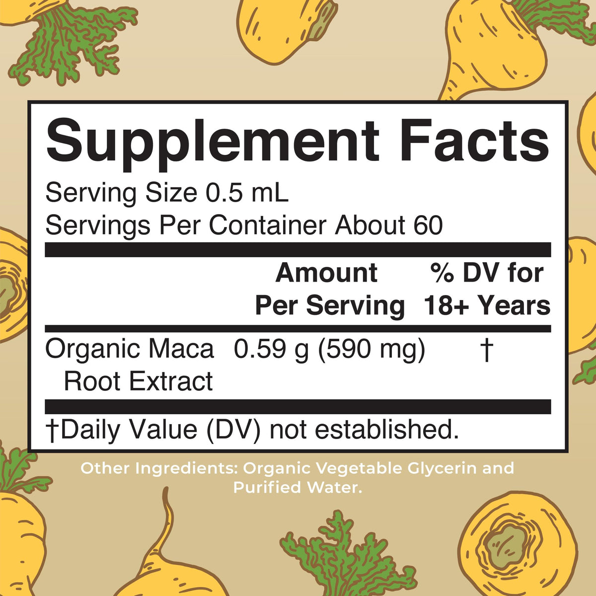 USDA Organic Maca Root Liquid Drops P54755