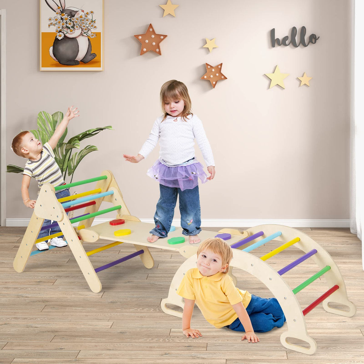 7 in 1 Foldable Wood Climbing Toys I788