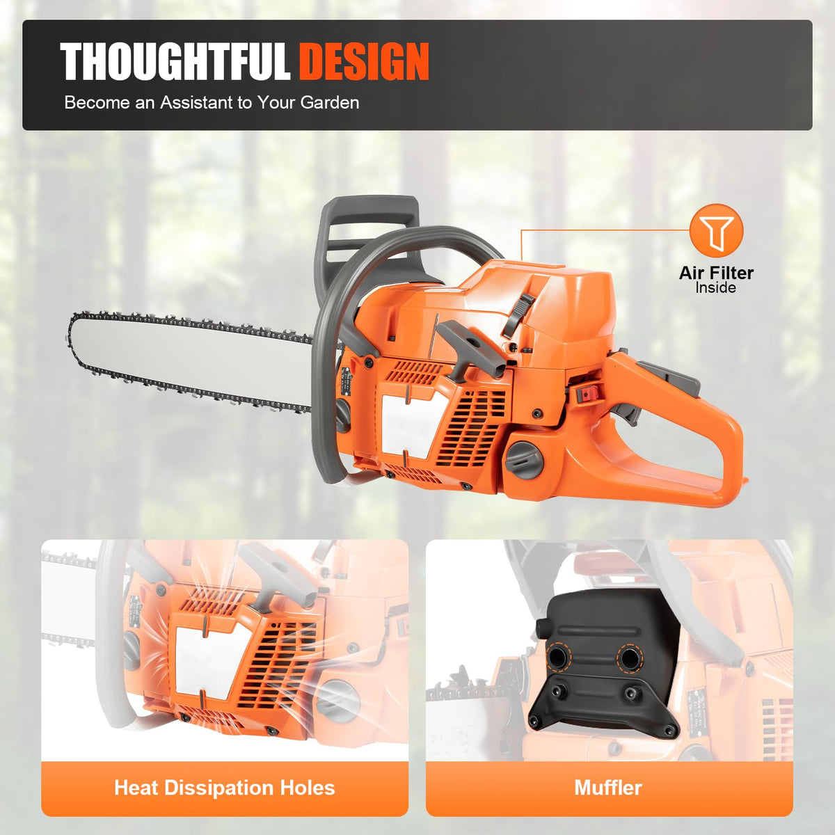 71.8CC 24inch 2-Stroke Gas Chainsaw X436
