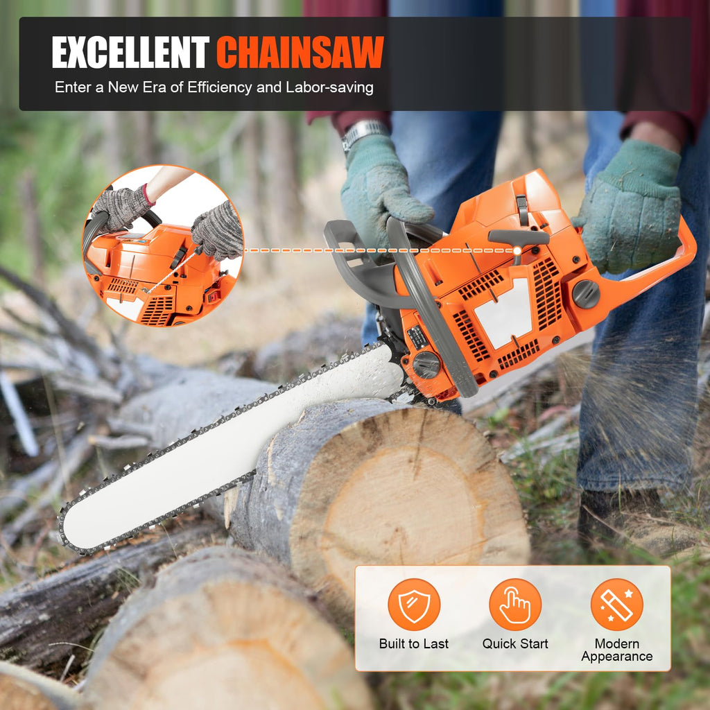 71.8CC 24inch 2-Stroke Gas Chainsaw X436