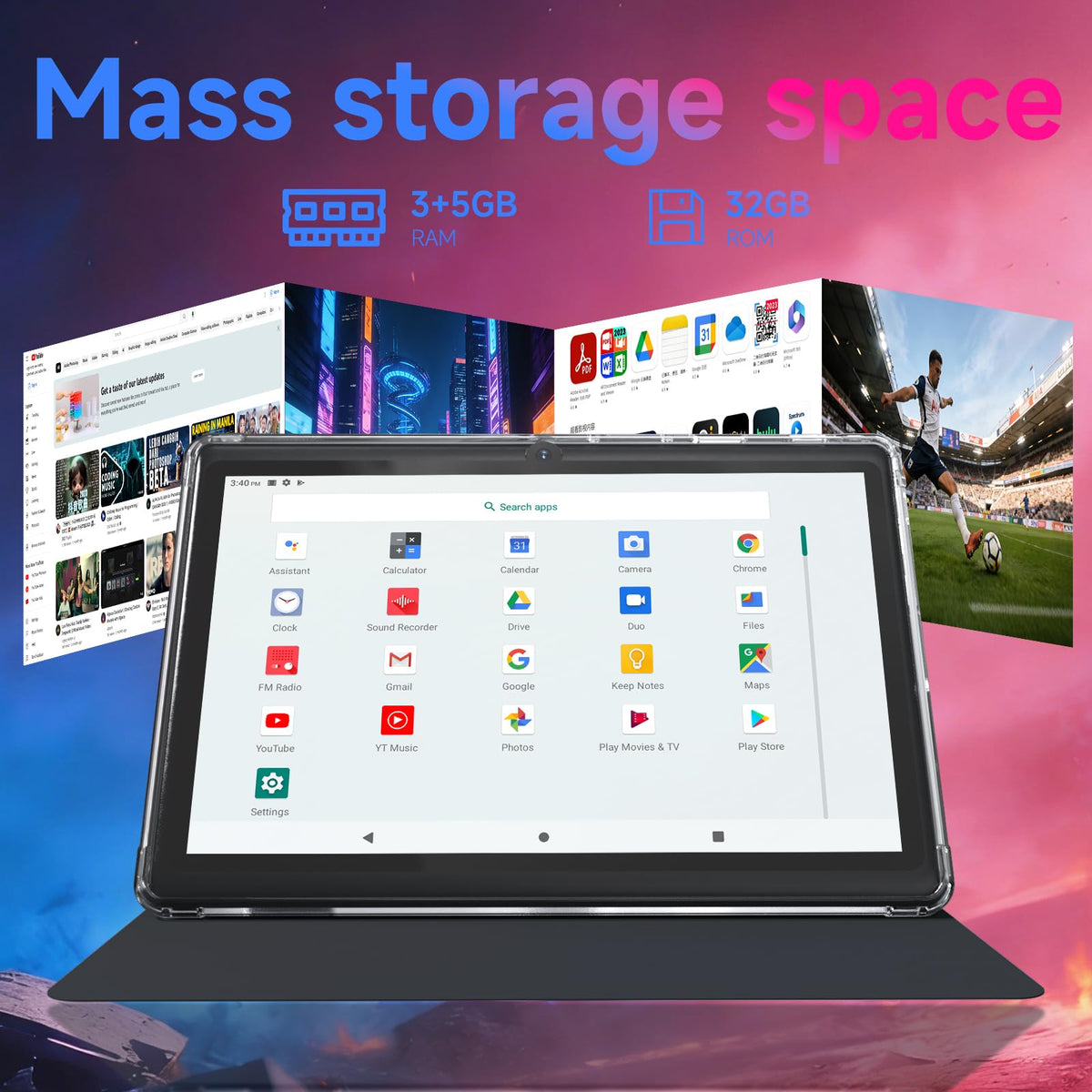 7 inch Android 14 Tablet with Protective Case C856