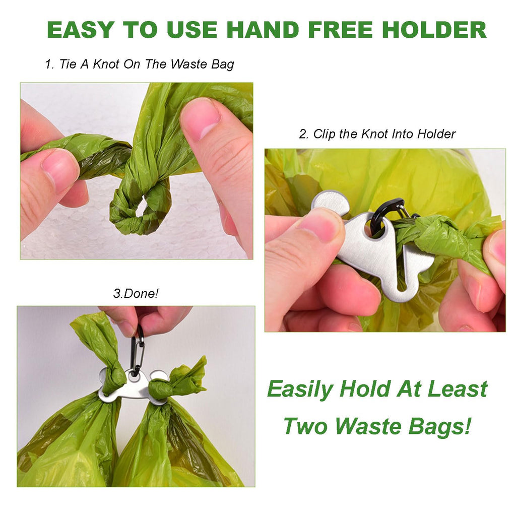 Black Dog Poop Bag Dispenser with Leash Clip T87079