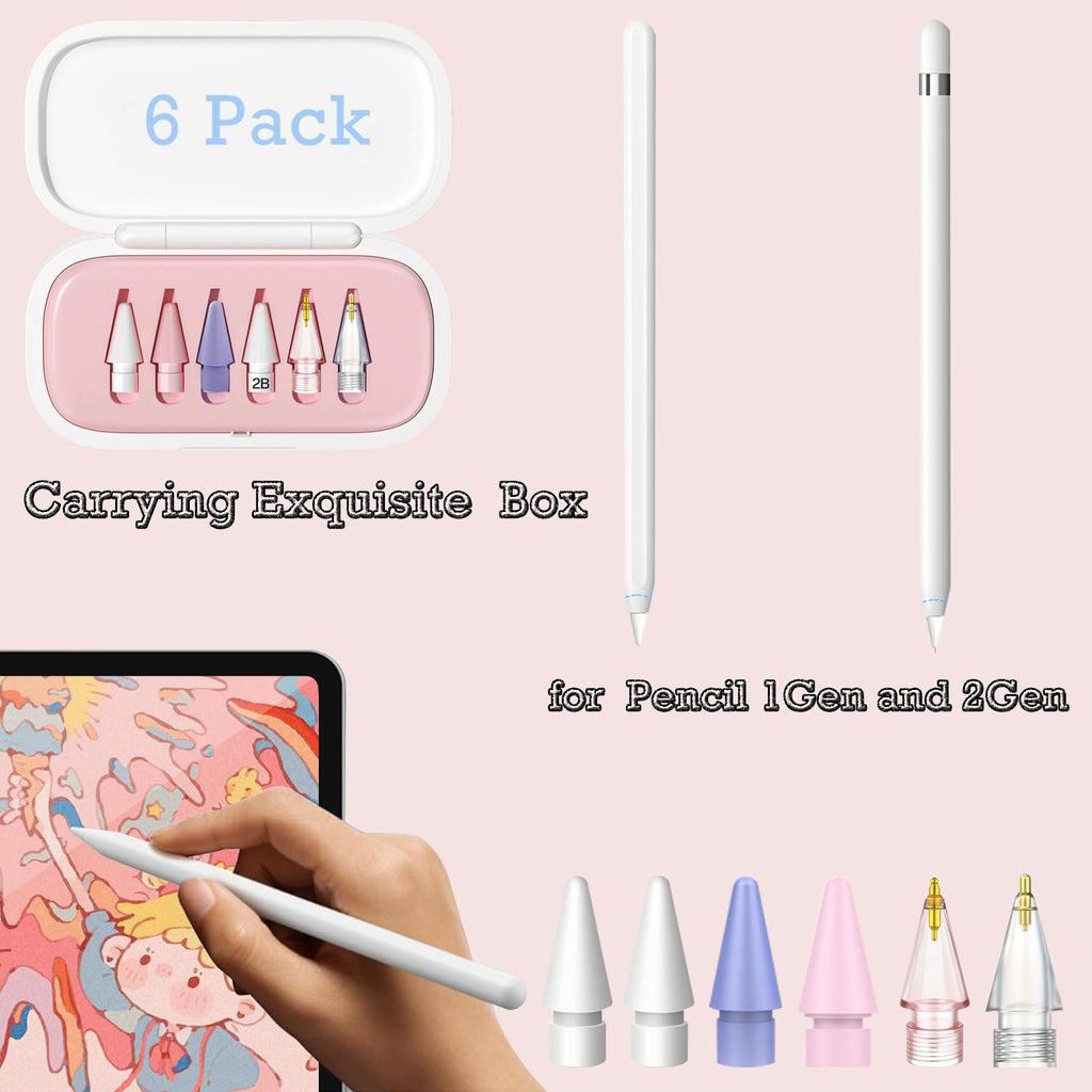6 Pack Replacement Pencil Tips with Case O992923