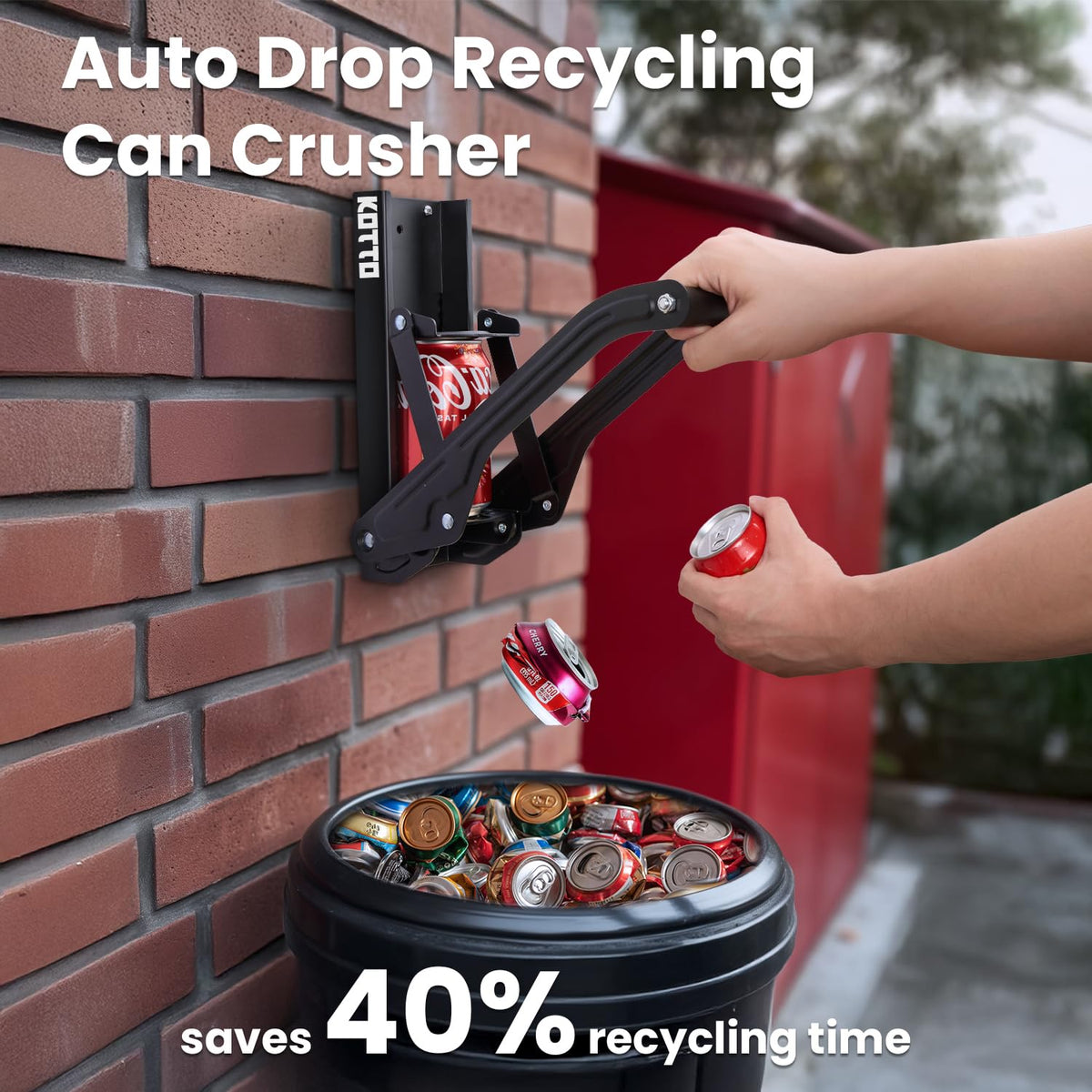 Wall Mounted Can Crusher for 8-16oz Aluminum Cans O5556