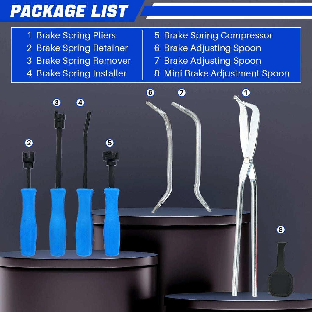 8 Pc Drum Brake Tool Kit J7871