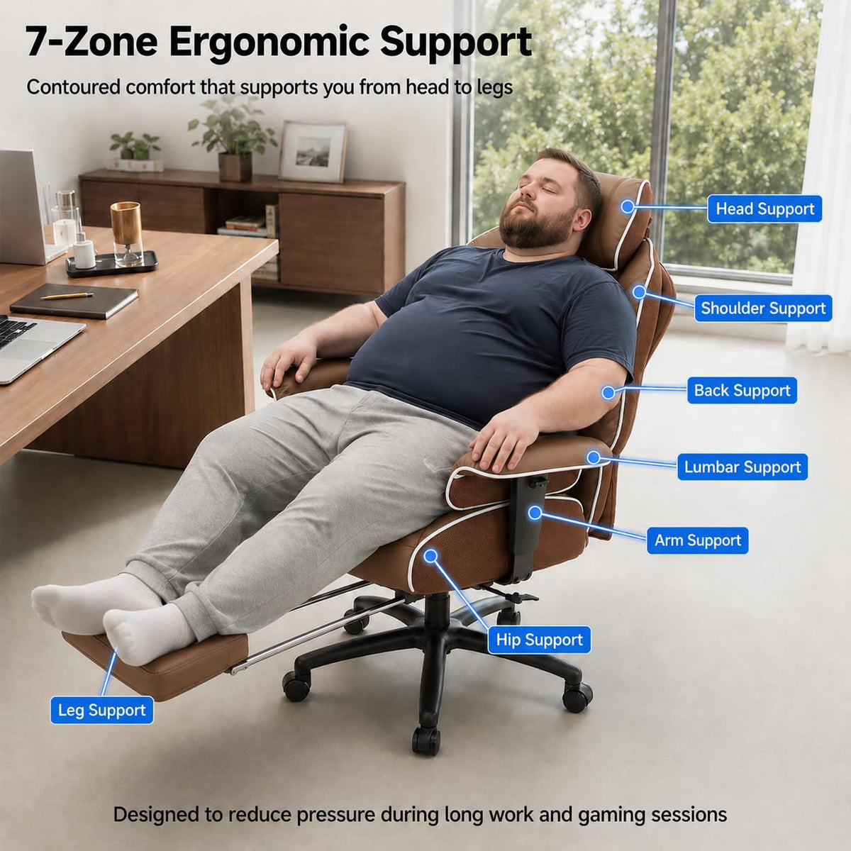 Big and Tall Office Chair with Lumbar Support W19272