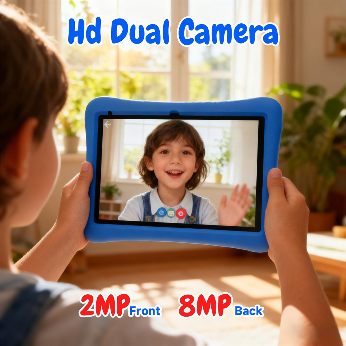 Kids Tablet 10 Inch Android 8GB RAM 32GB ROM Dual Camera 6000mAh with Case F310