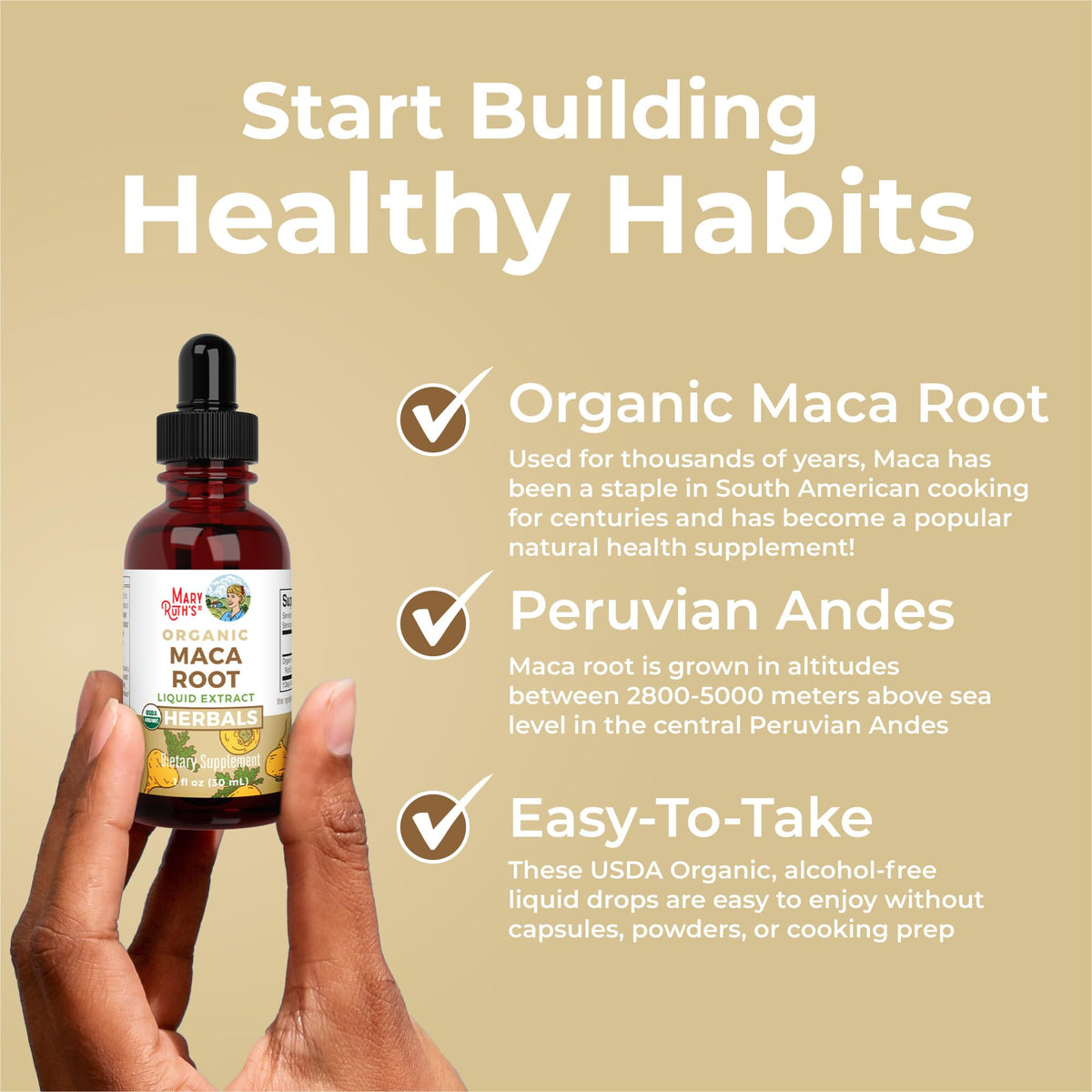 USDA Organic Maca Root Liquid Drops P54755